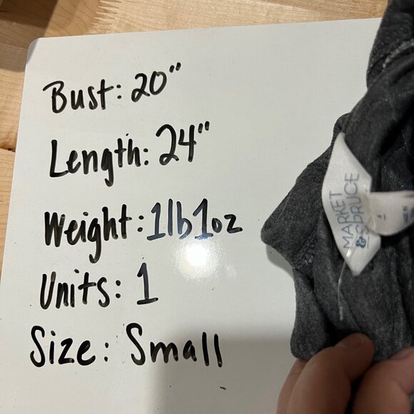 Market & Spruce Quilted Hoodie Pullover Sweatshirt Gray Size Small NWT - Picture 10 of 10